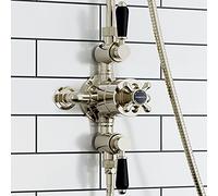ENKI T89 Downton Thermostatic Exposed Shower Valve, Black, Mixer