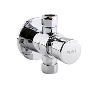 Enki, Vision, Bt4023, Chrome, Self-Closing Delay Action Shower Tap, Time Adjustable, Non-Concussive Shower Valve, Push Button