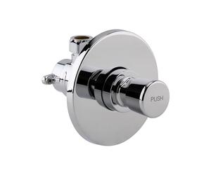 ENKI, Vision, BT4024, Chrome, Self-Closing Shower Tap Concealed Recess, Time Adjustable 10-20 Second, Solid Brass Non-Concussive Shower Valve Tap, Push Button Bathroom Shower Valve, 1 Year Guarantee