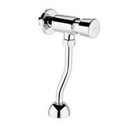 Enki Vision Chrome Modern Bathroom Solid Brass Adjustable Self-Closing Push Button Delay Non-Concussive Toilet Urinal Flush Valve