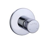 Enki Vision Chrome Modern Bathroom Solid Brass Self-Closing Time & Temp Adjustable Non-Concussive Concealed Shower Mixer Valve