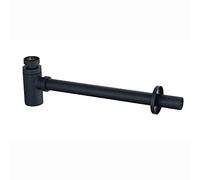 ENKI W26 Bottle Trap Round Modern Basin Waste, Matt Black, Pop Up | Solid Brass, Easy Install, Fittings Included, 1-Year Guarantee, Click Clack Waste, Pop Up Plug, Easy Clean, Bathroom