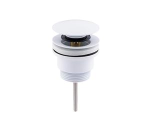 ENKI, W74, Universal Click Clack or Freeflow Basin Waste for Sinks with or without Overflow, Matt White