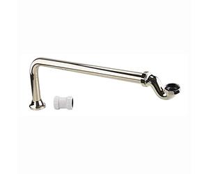 ENKI, Z03, Traditional Exposed Shallow Seal Bath Trap and Pipe, Vintage Gold