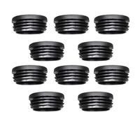 Enkotrade 10 Lamellar Plugs, Round, diameter 34 mm, Tube Plugs, Pipe Covers, Made of high-quality polyethylene plastic, plugs, end plugs, caps