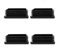 Enkotrade 4 Lamellar Plugs for Rectangular Pipes, 40 x 30 mm, Pipe Cover Made of High-Quality Polyethylene Plastic, Plugs, End Plugs, Caps, Gliders, Pipe Plugs, Rectangular