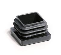 Enkotrade 4 Lamellar Plugs for Square Pipes, 38 x 38 mm, Pipe Cover Made of High-Quality Polyethylene Plastic, Plugs, End Plugs, Caps, Gliders, Pipe Plugs, Square