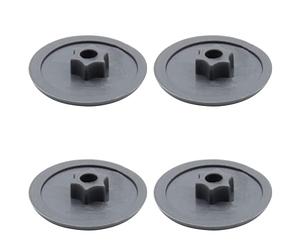 Enkotrade 4 x cover caps for screws, anthracite, Torx T30, 6-lobe, decorative caps for covering with head hole, insert into head hole, screw caps