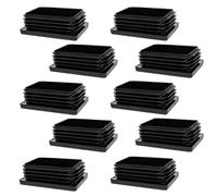 Enkotrade Lamellar Plugs for Rectangular Pipes, 30 x 15 mm, Pipe Cover Made of High-Quality Polyethylene Plastic, Plugs, End Plugs, Caps, Gliders, Pipe Plugs, Rectangular Pack of 10