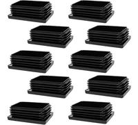 Enkotrade Lamellar Plugs for Rectangular Pipes, 35 x 20 mm, Pipe Cover Made of High-Quality Polyethylene Plastic, Plugs, End Plugs, Caps, Gliders, Pipe Plugs, Rectangular Pack of 10