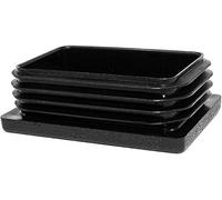 Enkotrade Lamellar Plugs for Rectangular Pipes, 60 x 40 mm, Pipe Cover Made of High-Quality Polyethylene Plastic, Plugs, End Plugs, Caps, Gliders, Pipe Plugs, Rectangular Pack of 21