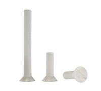 Enkotrade M3 30 mm Countersunk Screws with Slotted Head Plastic Screws Assortment Set Plastic Screws Nylon Pack of 21