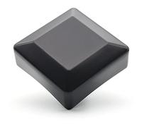 Enkotrade Pack of 10 Black Fence Caps for External Dimensions 70 x 70 mm, Pipe Caps Made of High-Quality Plastic, Pyramid Square Fence Post Caps Post Lid Fence Cover