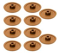 Enkotrade Pack of 10 Brown Torx T30 6-Lobe Decorative Caps for Covering with Head Hole, Insert into Head Hole, Screw Caps