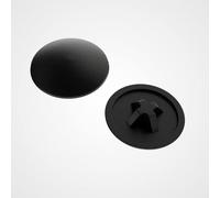 Enkotrade Pack of 10 cover caps for screws, black, Phillips head, PZ N° 2, decorative caps for covering with head hole, insert into head hole, screw caps