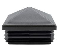 Enkotrade Pack of 10 Decorative Plugs 70 x 70 mm Black Visible Plugs Lamellar Plugs Fence Caps Square for Fence Plugs Pointed Plugs Pyramid Caps