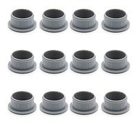 Enkotrade Pack of 12 Cover Plugs in Grey | 16 x 13 | Hole Diameter 13 mm, Pipe Cover Made of High-Quality Polyethylene, Plastic Caps, Cover Cap, Plug, Blanking Plug, Sealing Cap