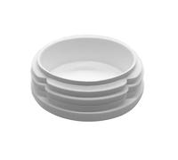 Enkotrade Pack of 21 Lamellar Plugs, White, Round, Diameter 25 mm, Tube Plugs, Pipe Covers, Made of High-Quality Polyethylene Plastic, Plugs, End Plugs, Caps, Pipe Plugs, Round