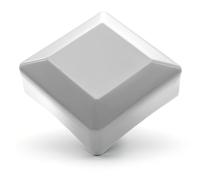 Enkotrade Pack of 21 White Fence Caps for External Dimensions 70 x 70 mm, Pipe Caps Made of High-Quality Plastic, Pyramid Square Fence Post Caps Post Lid Fence Cover
