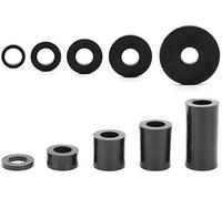 Enkotrade Pack of 25 Spacer Sleeves for M8 | 20 x 8.4 x 25 mm | Spacers Round Plastic Washers Spacers Bearing Bushes Spacers Threaded Sleeves