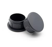 Enkotrade Pack of 4 cover plugs in anthracite, 13 x 10, drill hole diameter 10 mm, pipe cover made of high-quality polyethylene, plastic caps, cover cap, plug, blind plug, sealing cap