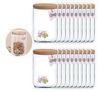 Enkrio 20 Pieces Reusable Mason Jar Zipper Bags, Refrigerator Organizer Stand-up Airtight Seal Saver Bags for Seeds Candy Biscuits Spices (20Large)