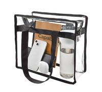 Enkrio Clear Tote Bag Stadium Approved Messenger Shoulder Bag with Zipper Closure for Travel Gym School Airport Security