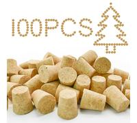 Enkrio New #8 Natural Wine Corks Straight Corks Stopper for Wine Bottles Crafts Wine Making (Pack of 100)