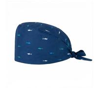 Enkudc Cute Printed Working Cap Bouffant Turban Cap with Sweatband Adjustable Tie Back Hats for Women/Men
