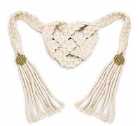 ENKUY Wedding Lasso Rope - Handfasting Cord with Pendants Lazos para Boda Traditional Celtic Pattern for Catholic Ceremony, Ivory