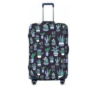 EnkzpoHen Cactus Succulent Plant Print Elastic Suitcase Cover,Suitable Business Trips and Holidays (S to XL)