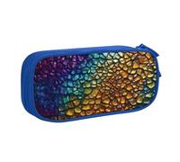 EnkzpoHen Classic Snake Skin Print High Capacity Travel Pencil Case for Office,and Home,Double Layer Zipper