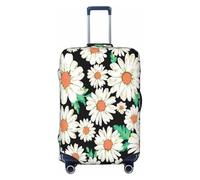 EnkzpoHen Daisy Flower Pattern Print Elastic Suitcase Cover,Suitable Business Trips and Holidays (S to XL)
