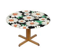 EnkzpoHen Daisy Flower Pattern Print Tablecloth Water Repellent,Table Cover For Home Restaurant Hotel,90 Cm