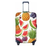 EnkzpoHen Fresh Juicy Fruits Pineapple Berries Grape Orange Print Elastic Suitcase Cover,Suitable Business Trips and Holidays (S to XL)