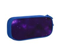 EnkzpoHen Galaxy Starry Space Purple Starry Print High Capacity Travel Pencil Case for Office,and Home,Double Layer Zipper