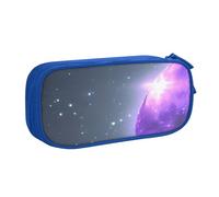 EnkzpoHen Galaxy Starry Space Purple Starry Print High Capacity Travel Pencil Case for Office,and Home,Double Layer Zipper