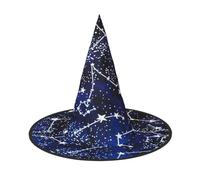 EnkzpoHen Glow In The Dark Print Halloween Wizard Hat,Comfortable,Lightweight Festivals Party Headwear Supplies