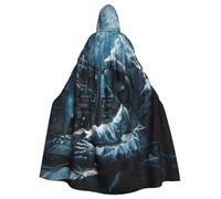 EnkzpoHen Hacker Attack Print Full Length Hooded Cloak For Adults,For Parties,Cosplay,And Carnival Events