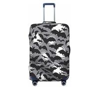 EnkzpoHen Halloween Bats Grey Print Elastic Suitcase Cover,Suitable Business Trips and Holidays (S to XL)