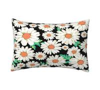EnkzpoHen Hidden Zipper Rectangular Daisy Flower Pattern Print Throw Cushion Cover,Comfortable Breathable Pillowcase