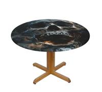 EnkzpoHen Horror Ghost Skull Print Tablecloth Water Repellent,Table Cover For Home Restaurant Hotel,90 Cm