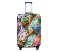 EnkzpoHen Many Colored Ice Cream Print Elastic Suitcase Cover,Suitable Business Trips and Holidays (S to XL)