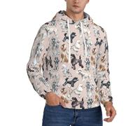 EnkzpoHen Novelty Oodles Of Poodles Print Long Sleeve Pullover Sweatshirt With Pockets,Soft Comfortable Lightweight Black