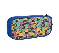 EnkzpoHen Shark Pattern Print High Capacity Travel Pencil Case for Office,and Home,Double Layer Zipper