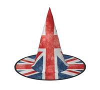 EnkzpoHen The Union Flag Pattern Print Halloween Wizard Hat,Comfortable,Lightweight Festivals Party Headwear Supplies
