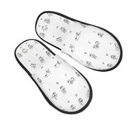 EnkzpoHen Warm Sign Language Alphabet Print Slippers For Women And Men,Lightweight Breathable Cozy Casual Shoes