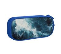 EnkzpoHen Within The Tides Print High Capacity Travel Pencil Case for Office,and Home,Double Layer Zipper