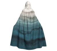 EnkzpoHen Within The Tides Print Hooded Cloak,Unisex,Halloween,Masquerade,Cosplay
