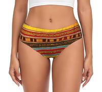 EnkzpoHen Women'S Seamless Native American Pattern Print Triangular Underwear,Comfort,Soft Stretch,No Show Panties Black